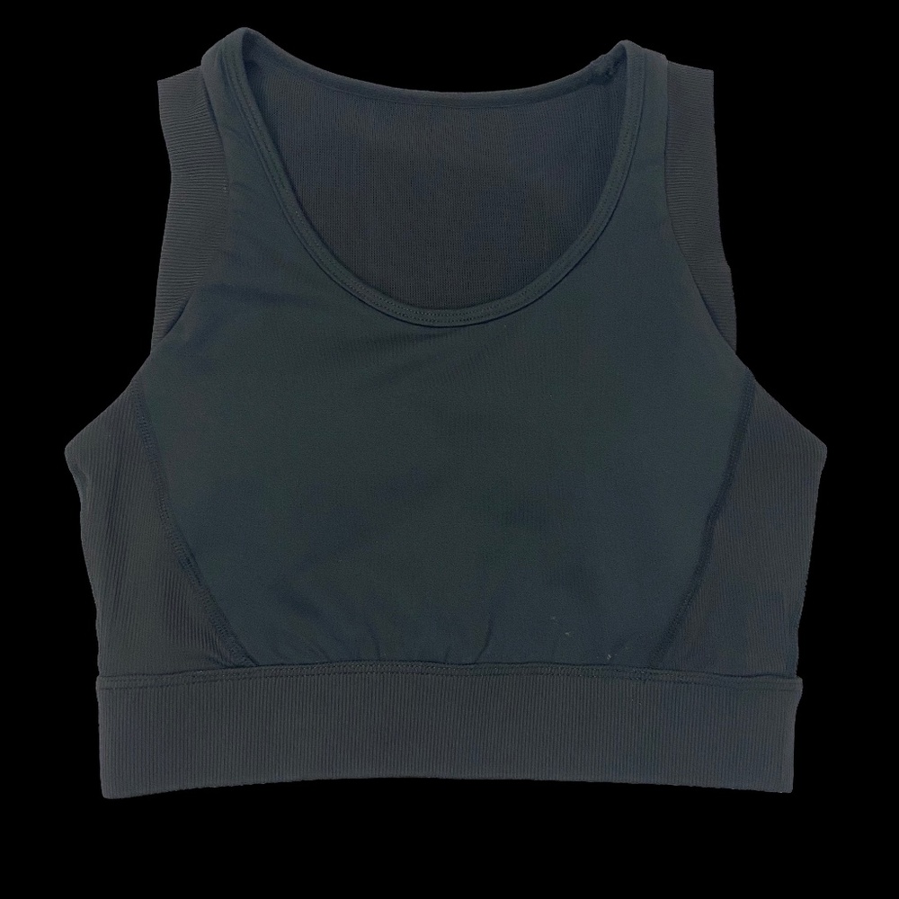 Ribbed Panel Sports Bra